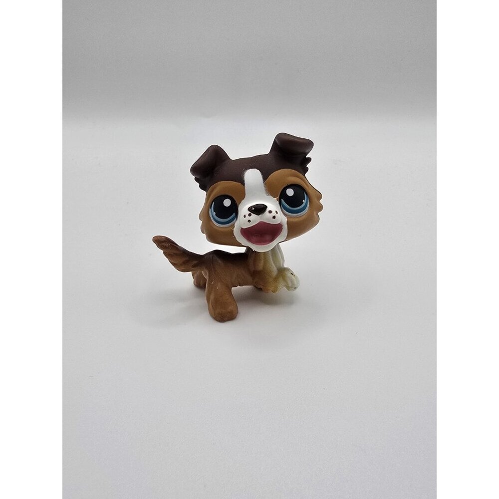 Littlest Pet Shop #237 Collie Dog open mouth LPS Hasbro